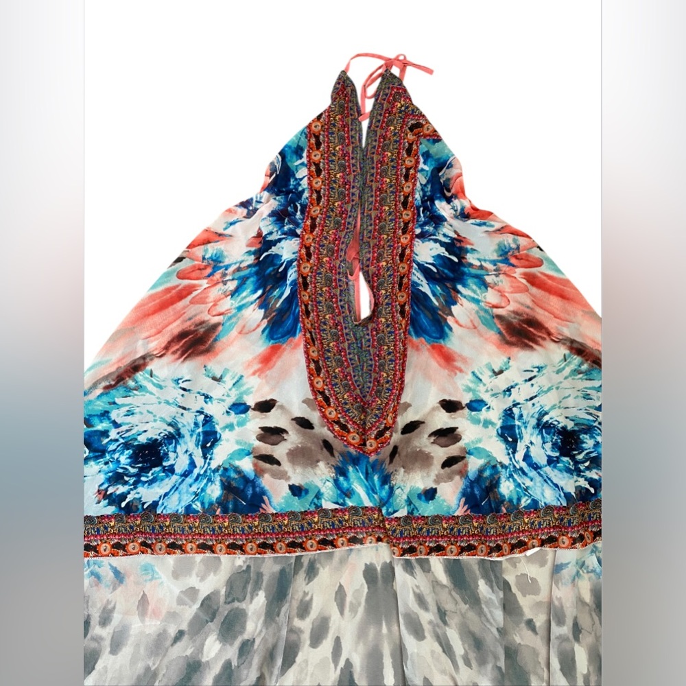 Cavalry Style Airy Strappy Low-Back Hi-Low Tunic Size M - Picture 5 of 6